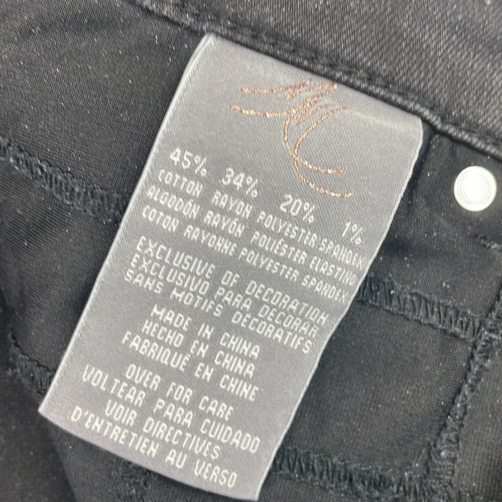 SEVEN7 MELISSA MCCARTHY Pencil faded black Moto Jeans. Size 18w - Picture 8 of 12